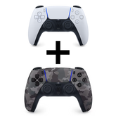 Pack de 2 mandos PS5: Blanco + Camuflaje