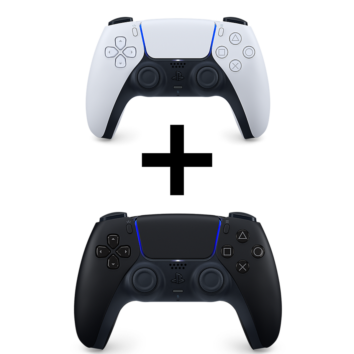 Pack de 2 mandos PS5: Blanco + Negro
